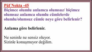 Anlamca Olumlu Biçimce Olumsuz Cümleler: Özgün Örnekler